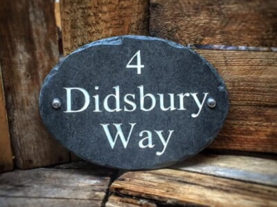 23x16.5oval Engraved Slate Sign
