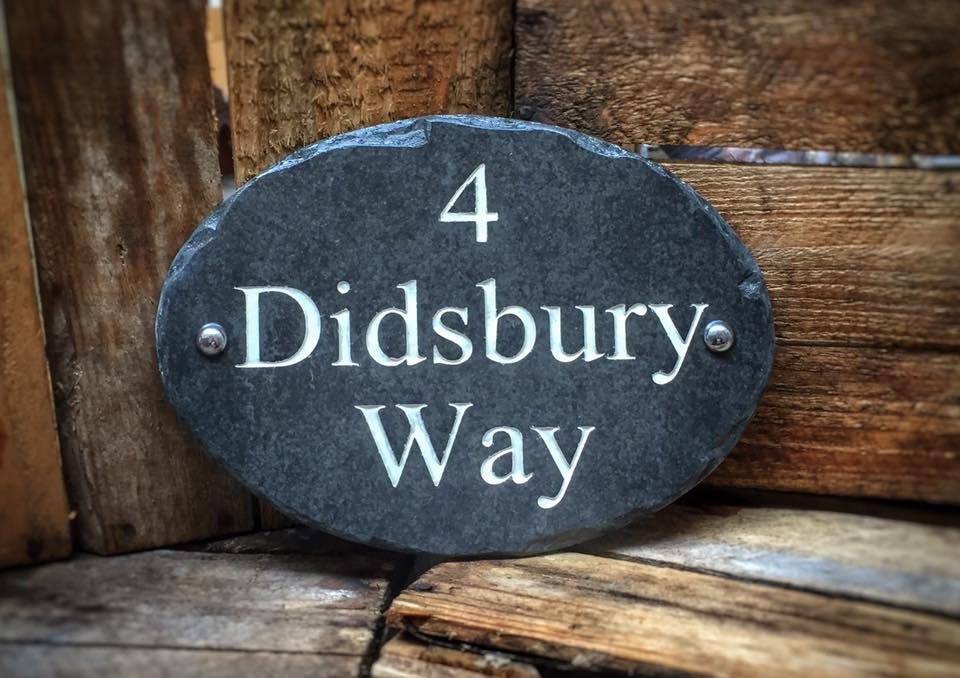 23x16.5oval Engraved Slate Sign
