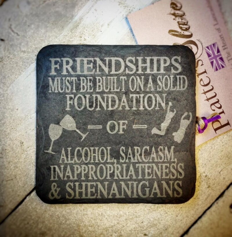 Friendship Square Slate Coaster