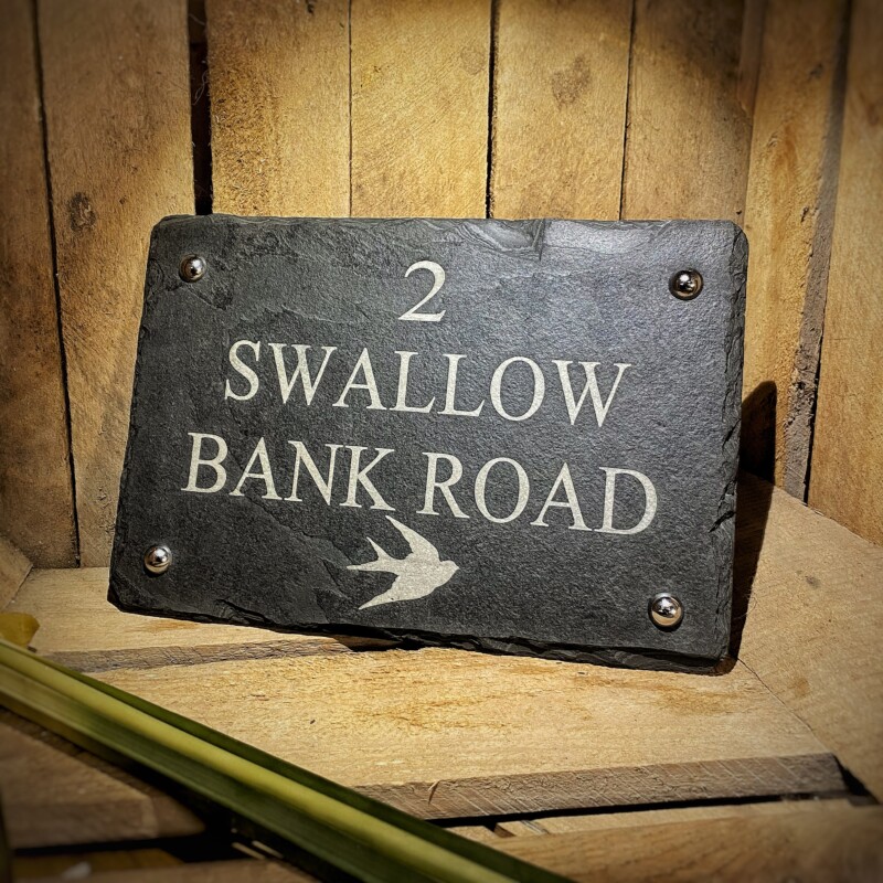 Personalised_House_Sign_with_Swallow_Bird_SIDE
