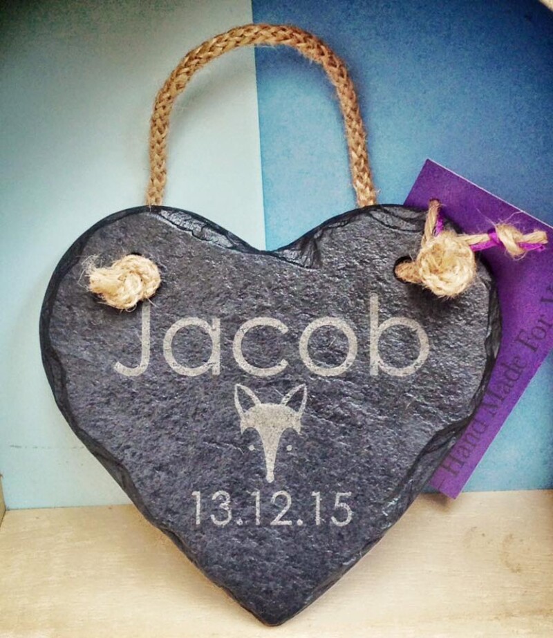 Personalised_Slate_Heart_Sign_Fox_Cub_for_New_Baby