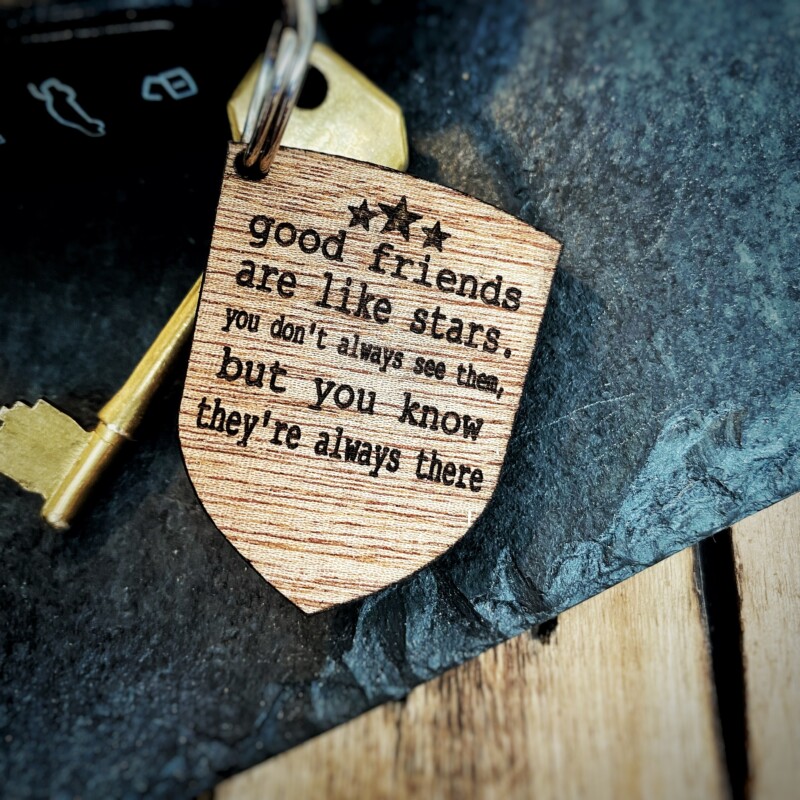 "Good Friends Are Like Stars" - Friendship Keyring For Your Bestie