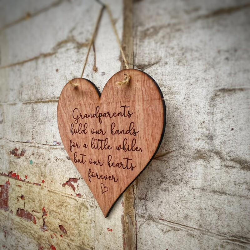 Grandparent Gift from Grandchildren - Sentimental Loving Heart Sign