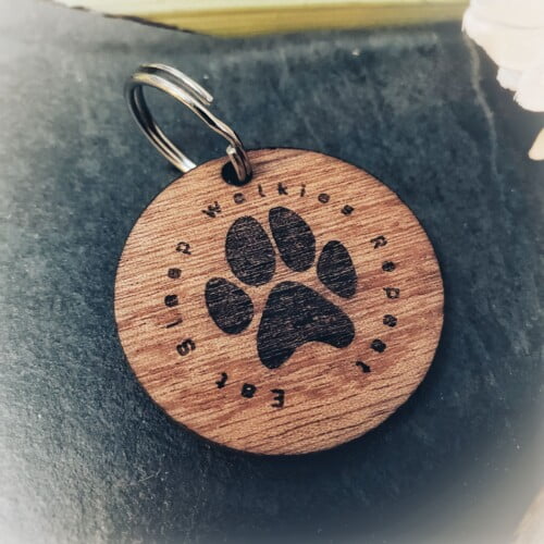 Business Round Keyring With Own Logo Branding 4.5cm