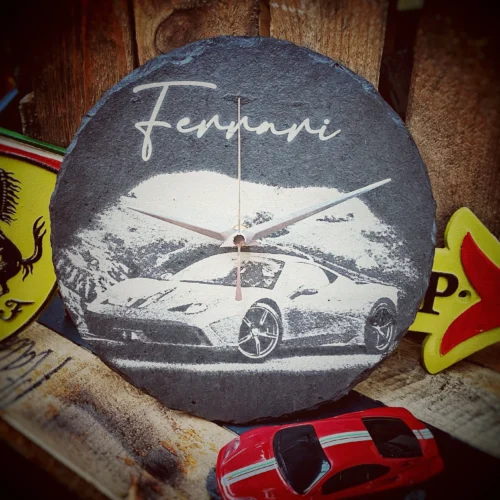 Ferrari Slate Clock Car Gift | Engraved With Ferrari 458 Speciale