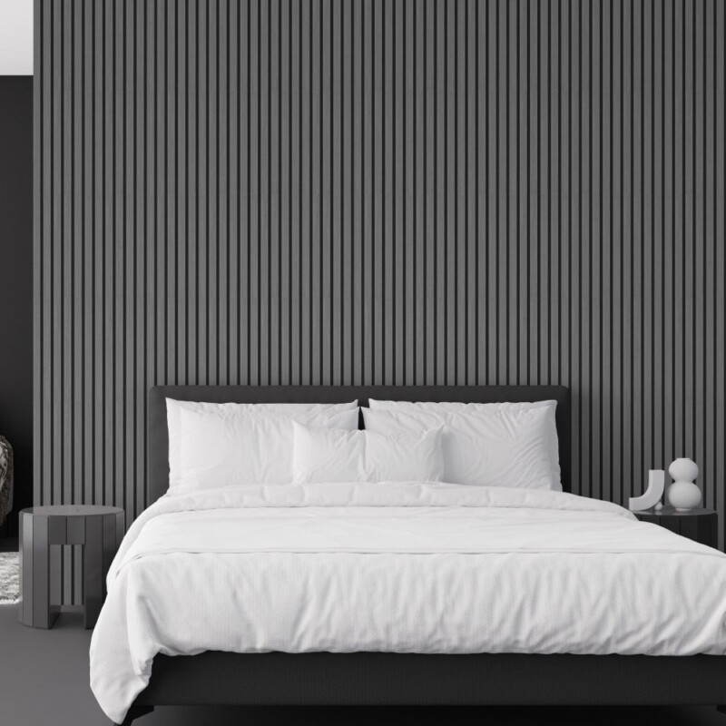 Light Grey Decorative Acoustic Slat Wall Panel 2400mm X 600mm P11122 824269 Image